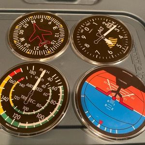 Aviation table costers